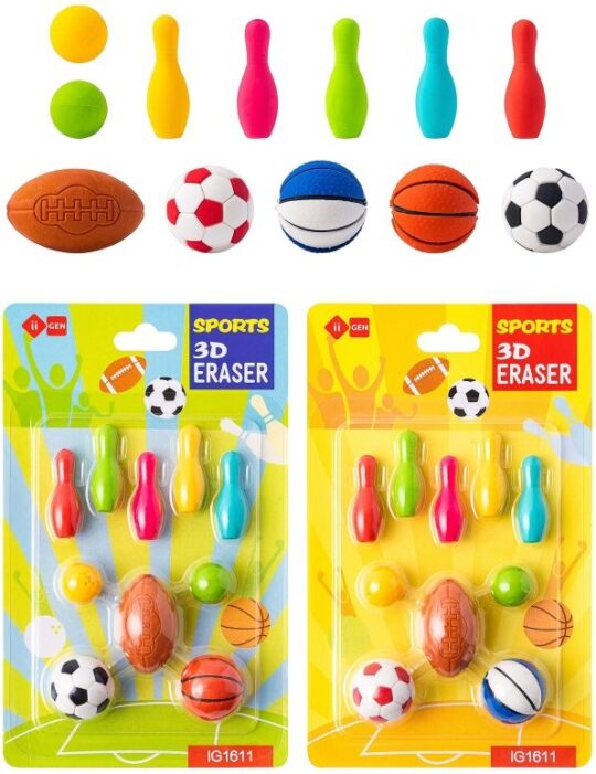 Radirka IIGEN - set, 11 kos, šport, sort