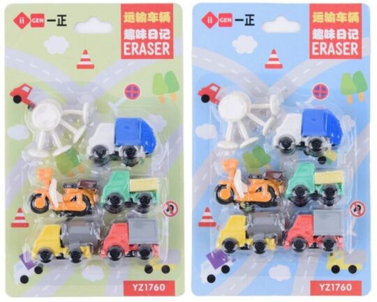 Radirka IIGEN - set, 8 kos, avto, sort