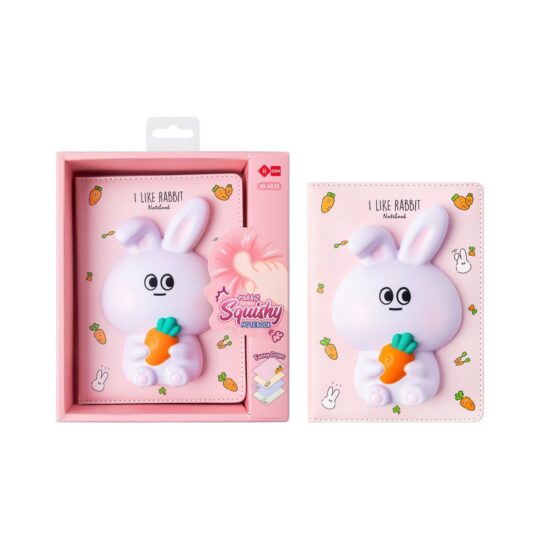 Blok LAZY STARS Squishi - A5, zajec, 128 listov