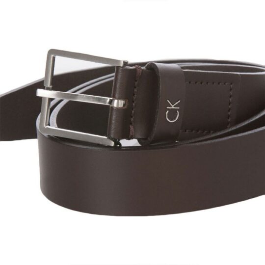 Pas CALVIN KLEIN Formal - coffee, usnjen, moški, 115 cm