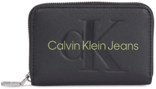 Denarnica CALVIN KLEIN Sculpted - črna