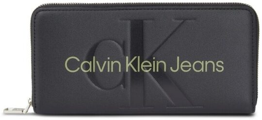 Denarnica CALVIN KLEIN Sculpted - črna