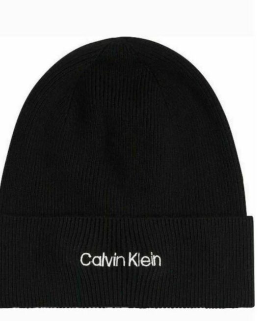 Kapa CALVIN KLEIN Essential Knit - črna, ženska