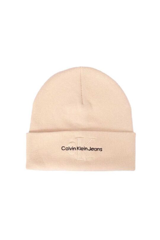 Kapa CALVIN KLEIN Monologo Embre - bež, pletena, ženska
