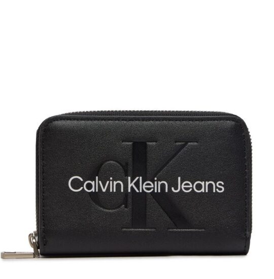 Denarnica CALVIN KLEIN Sculpted - črna