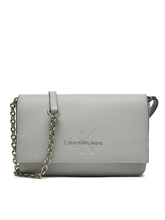 Torbica za čez ramo CALVIN KLEIN Sculpted EW - siva