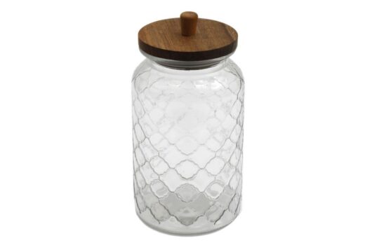 Posoda SILFC - steklena s pokrovom, 10x21 cm