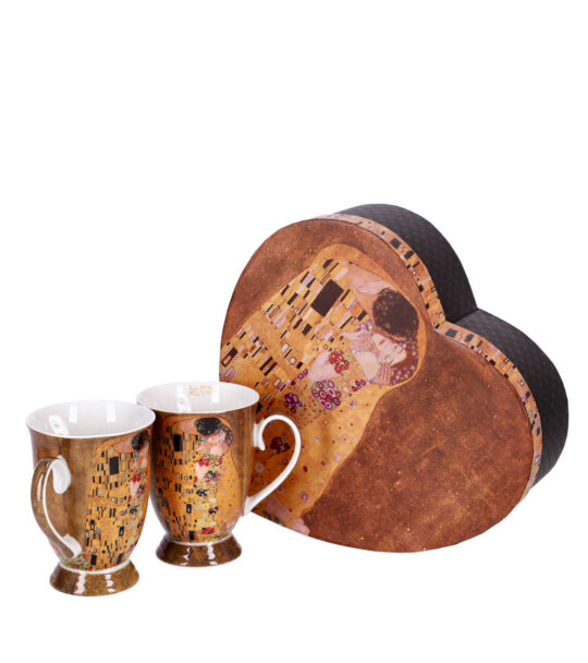 5-delni set skodelic KLIMT The Kiss - 320 ml, umetniški dizajn