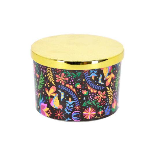 Sveča FRIDA - Black Evergreen, okrogla, 210 g