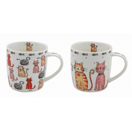 Skodelica LASSER PAVEY Faithful Friends Cat Leonardo - keramična