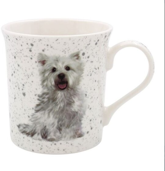 Skodelica LASSER PAVEY Westie Leonardo - keramična, bela