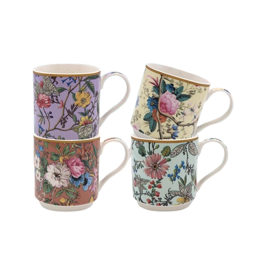 4-delni set skodelic LASSER PAVEY William Kilburn Leonardo - porcelanaste, elegantne