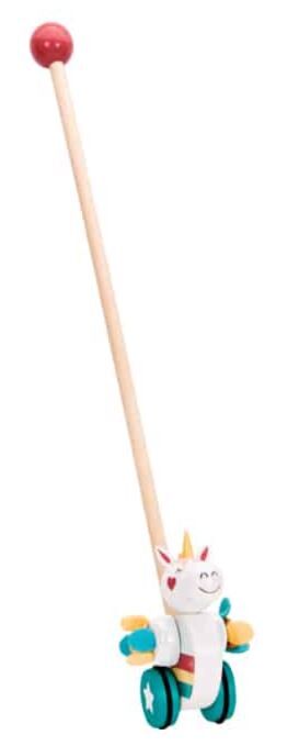 Igrača PINO TOYS - lesena, samorog na potisk