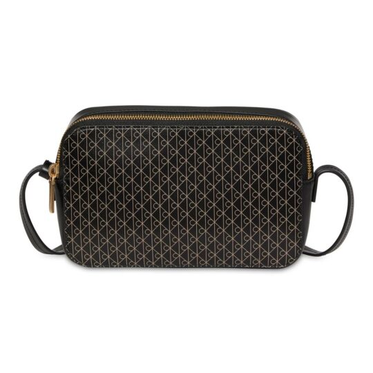 Torbica za čez ramo CALVIN KLEIN Emblem AOP - črna