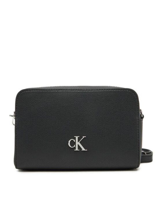 Torbica za čez ramo CALVIN KLEIN Minimal Monogram EW - črna, ženska