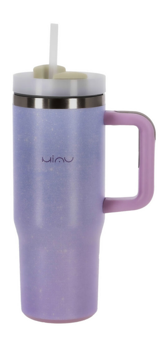 Termovka s slamico MIAU - colorful, 1180 ml