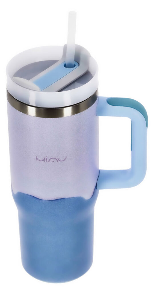 Termovka s slamico MIAU - painting, 1180 ml