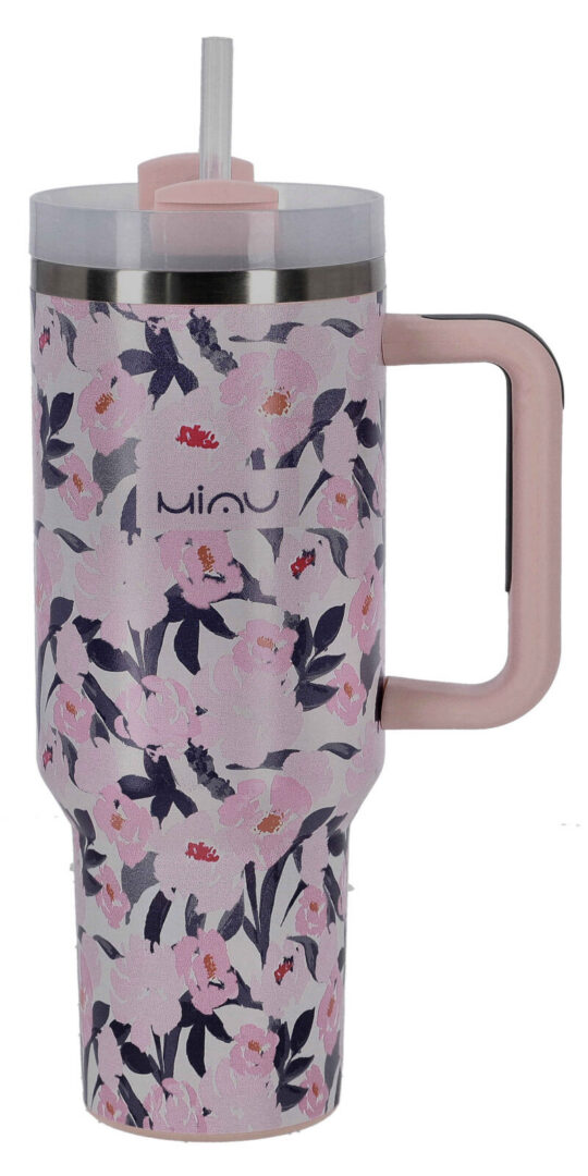 Termovka s slamico MIAU - spring, 1180 ml