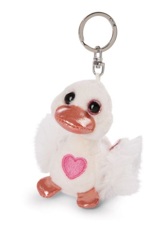 Obesek za ključ NICI Love Swan - labod, bel, plišast, 8 cm