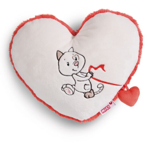 Vzglavnik NICI - muca Cat Heart, 26x22 cm