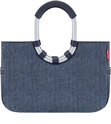 Nakupovalna torba REISENTHEL M - temno modra, vzorec herringbone