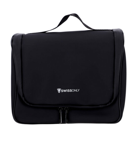 Kozmetična torbica SWISS ONLY - črna, prostorna, trpežna