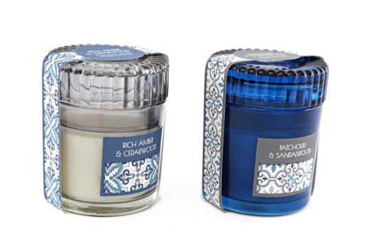 Sveča SILFC - rebrasta, 8x10 cm