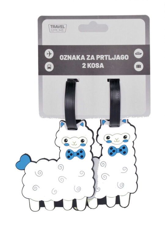 Oznaka za kovček TRAVEL AND MORE Lama - motiv lame, 2 kosa