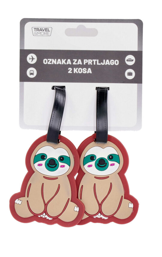 Oznaka za kovček TRAVEL AND MORE Lenivec - lenivec, 2 kosa