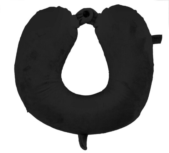 Potovalna blazina TRAVEL & MORE Memory Cotton - črna, spominski bombaž