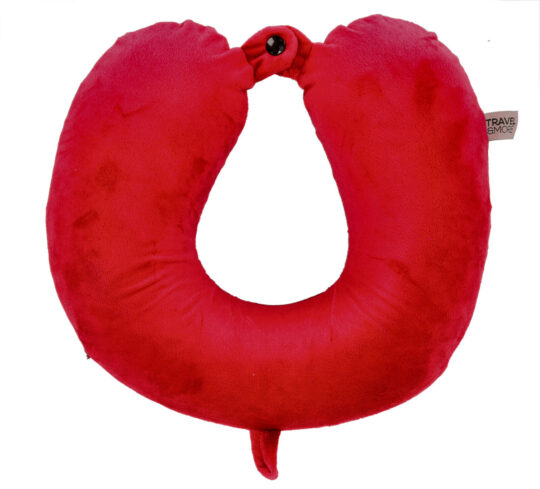 Potovalna blazina TRAVEL & MORE Memory Cotton - rdeča, spominski bombaž