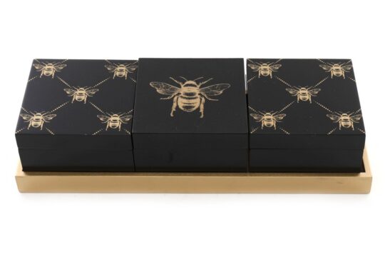 Šatulja set SILFC - Bee Gold Black, 32 x 11 cm