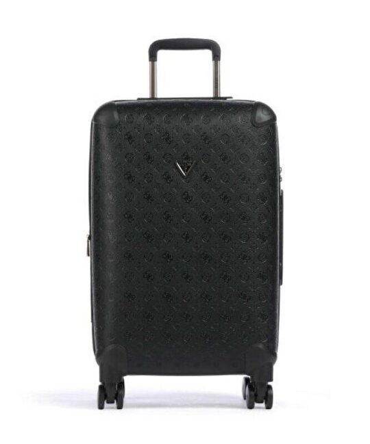 Kovček GUESS Wilder - črn, srednji