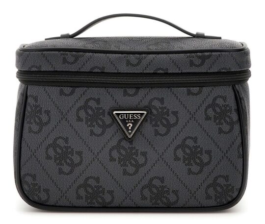 Kozmetični kovček GUESS Berta - siv, trdi