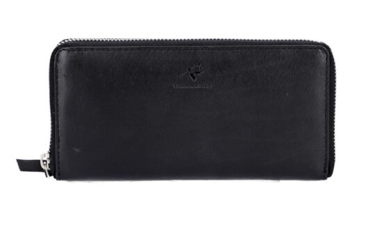 Denarnica VALENTINO Smith - črna, kačji vzorec