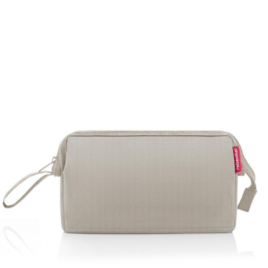 Kozmetična torbica REISENTHEL Herringbone Sand - elegantna, prostorna, vzdržljiva