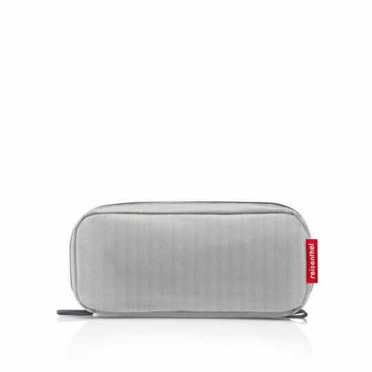 Kozmetična torbica REISENTHEL Herringbone Grey - siva, elegantna