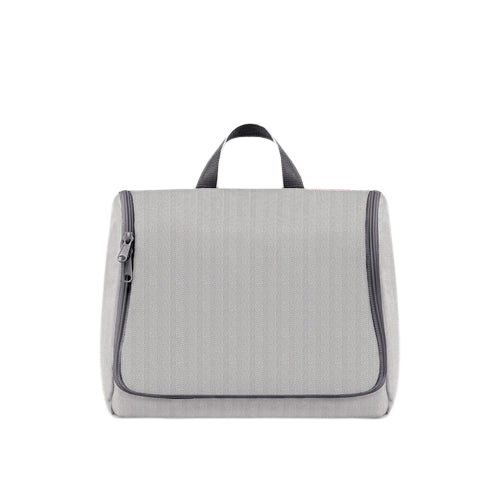 Toaletna torbica REISENTHEL XL Herringbone Grey - siva, velika, herringbone
