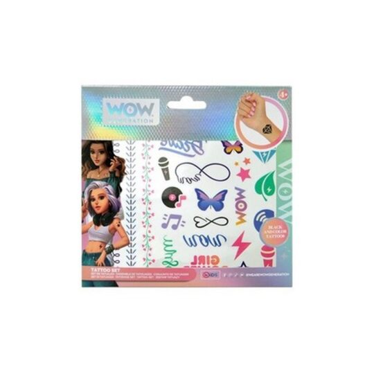 Set za tetovažo WOW - začasne tetovaže, displ. 24/1