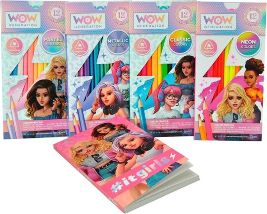 Set svinčnikov WOW - HB, z beležko