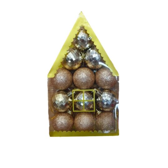 Božične bunkice HOME MAGIC - zlate, 4 cm, 1/12