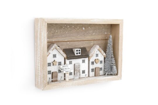 Stenska dekoracija Houses - 18 cm