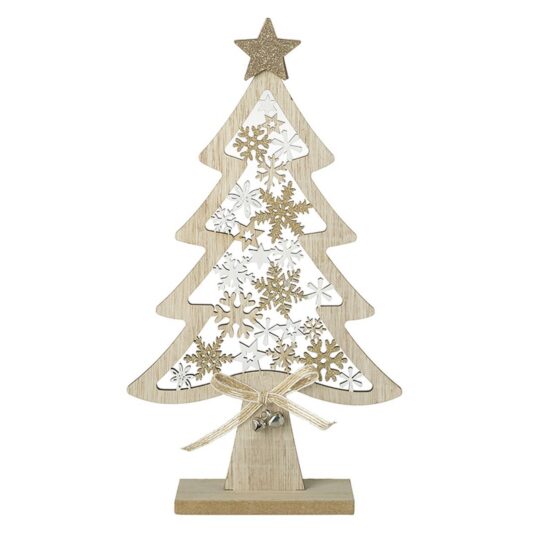 Dekoracija HEAVEN SENDS Leseno drevo - snowflake