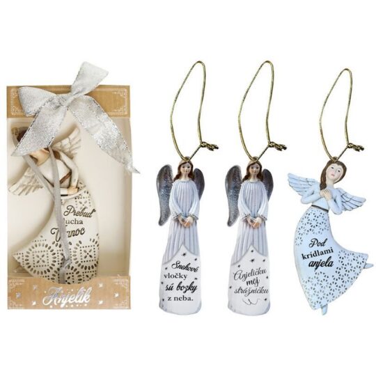 Dekoracija božična FLORA OBAL Angel varuh - klasična