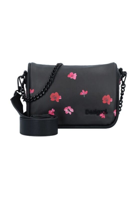Torbica za čez ramo DESIGUAL - črna, ženska, elegantna, kompaktna