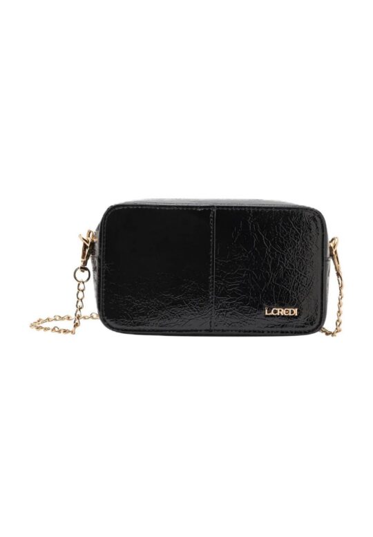 Torbica za čez ramo L CREDI Ordizana - črna, srednja, elegantna, ženska