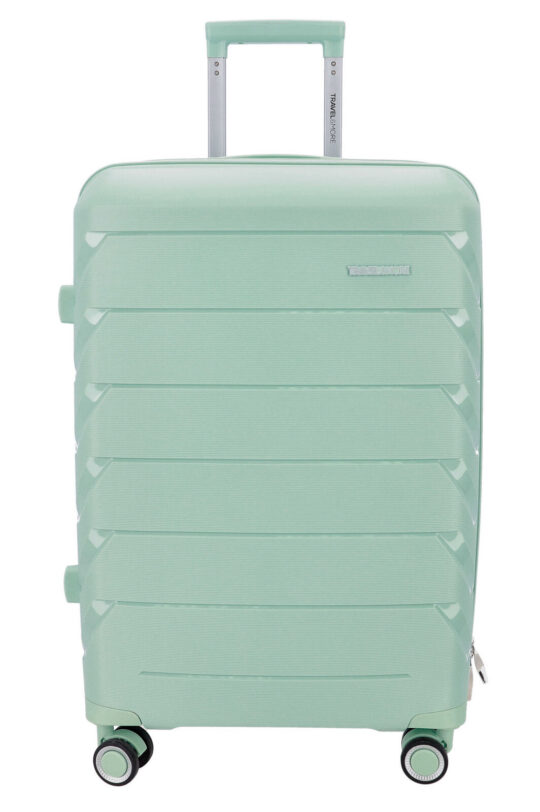 Kovček TRAVEL AND MORE Unbreakable - mint, srednji, trdi, 55 l