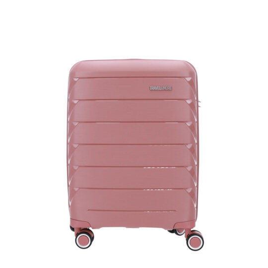 Kabinski kovček TRAVEL AND MORE Unbreakable - roza, trdi, 35 l