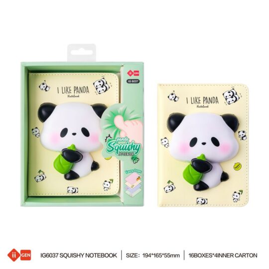 Blok LAZY STARS Squishi - A5, panda, 128 listov