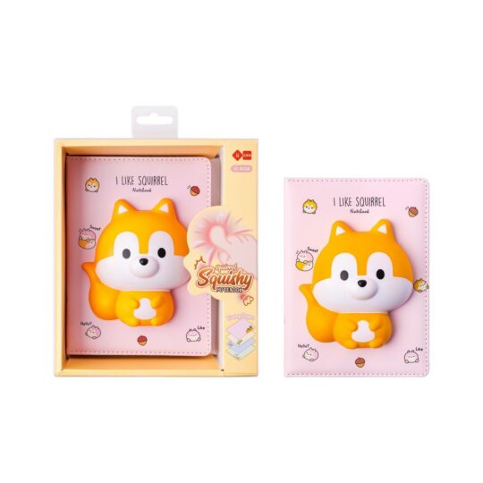 Blok LAZY STARS Squishi - A5, veverica, 128 listov